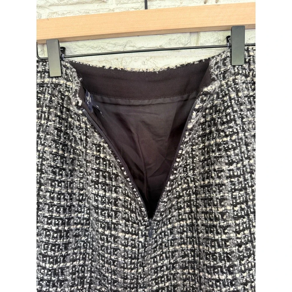 J.Crew‎ The Pencil Skirt Black Gray Tweed Career Work Office Womens Sz 6